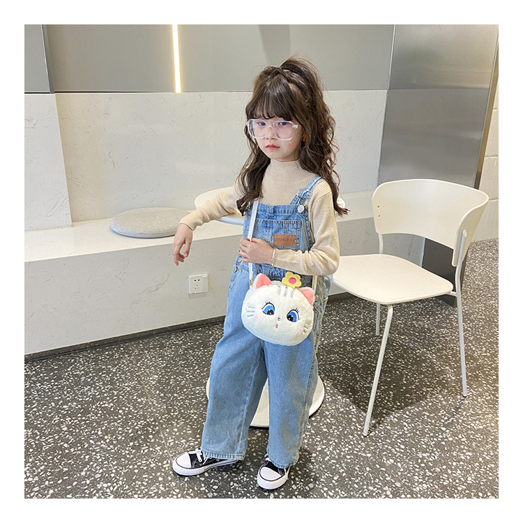 Girl's Small Plush Animal Cute Zipper Crossbody Bag display picture 1