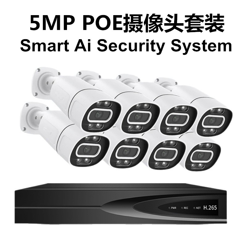 XMeye 5MP PoE Kamera Sistemi cctv NVR Kiti POE güvenlik kamera seti