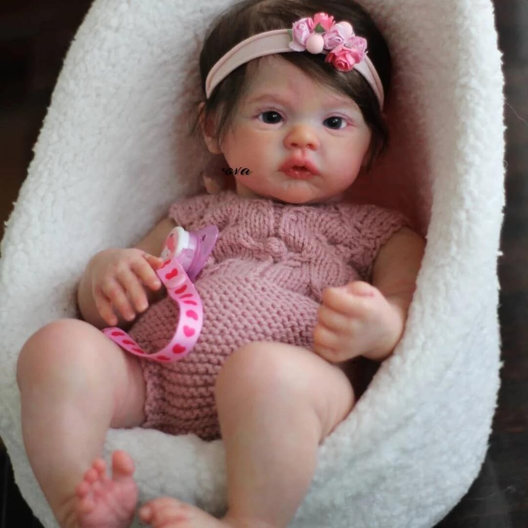 Muñeca realista NPK de 48 cm Meadow hecha a mano con piel 3D, fuente de suministro para comercio electrónico transfronterizo, dropshipping