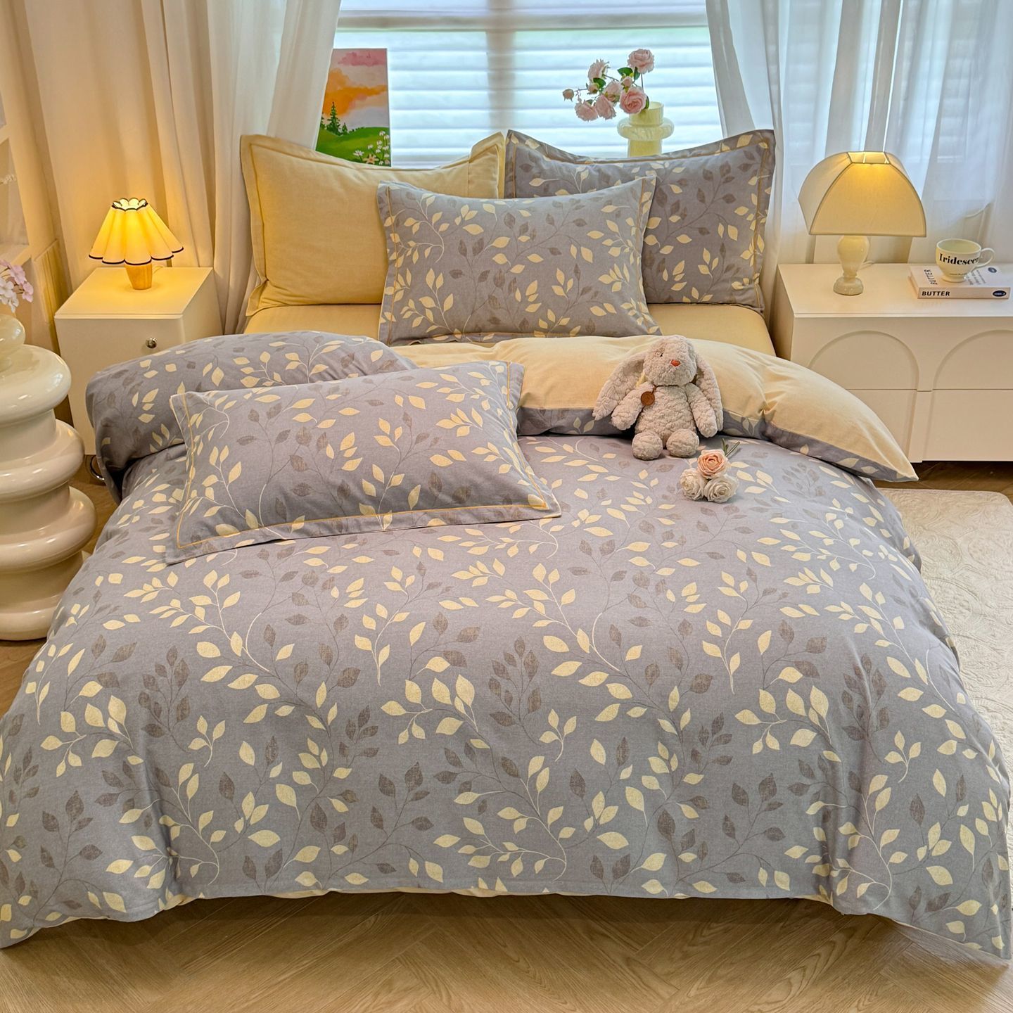 Otoño y invierno algodón grueso abrasión cama de tres piezas sábanas de algodón cubierta cama de cuatro piezas cama de invierno calentamiento