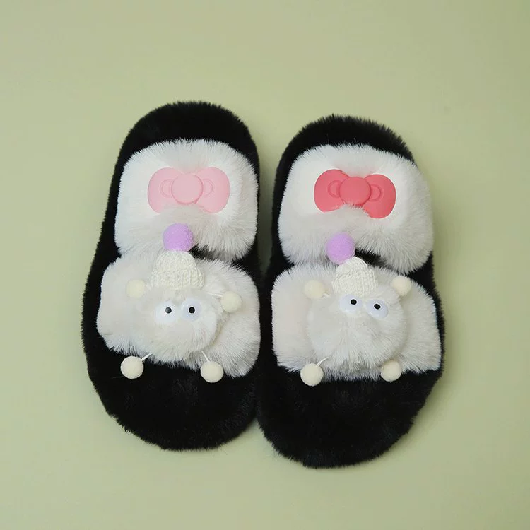 Мягкие домашние и уличные тапочки-слипоны в нежном стиле Ins для женщин, осень-зима 2025