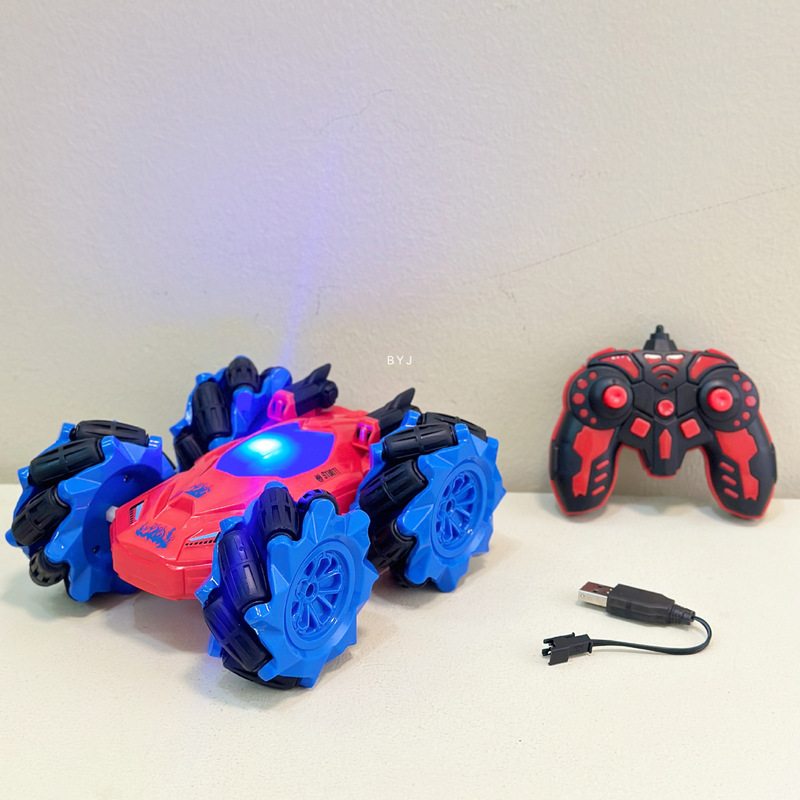 [One Item Is Wholesale Price] Remote Control Stunt Car, Double-Sided Car, Children's Toy, Lateral Drift Climbing Car