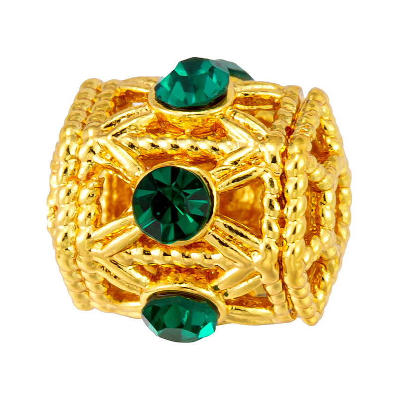 Colgante de cobre micro incrustado Gufasha oro goteo de aceite perlas de transferencia DiDi con perlas de acessorios de perlas huecas fábrica de perlas al por mayor