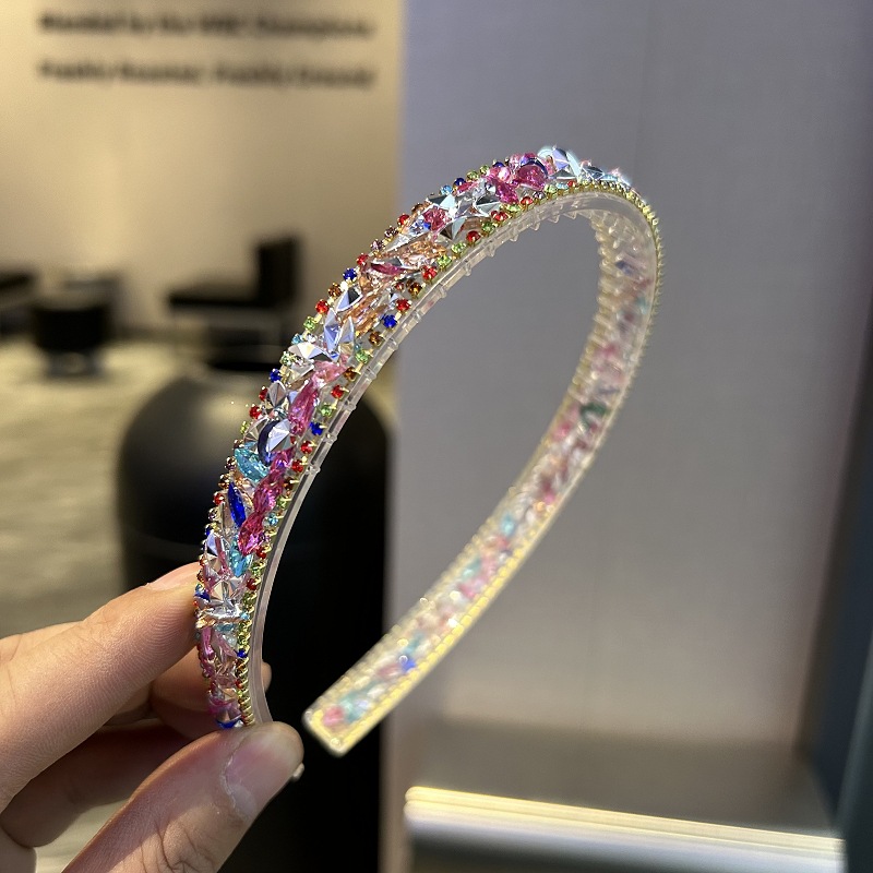 120g Weight Hair Band Hair Accessories Type 1 Piece Quantity Holiday, Daily Occasion Crystal Material Geometric Pattern All Seasons Season Women's Gender Vintage Style, Simple Style Style Vintage Style Simple Style Women's Geometric Crystal Hair Band 12