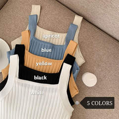 Black Strap Tank Top for Women, Layered Summer Outerwear, Trendy Hooded Knit Design, Unique Basic Top, Short-Sleeve