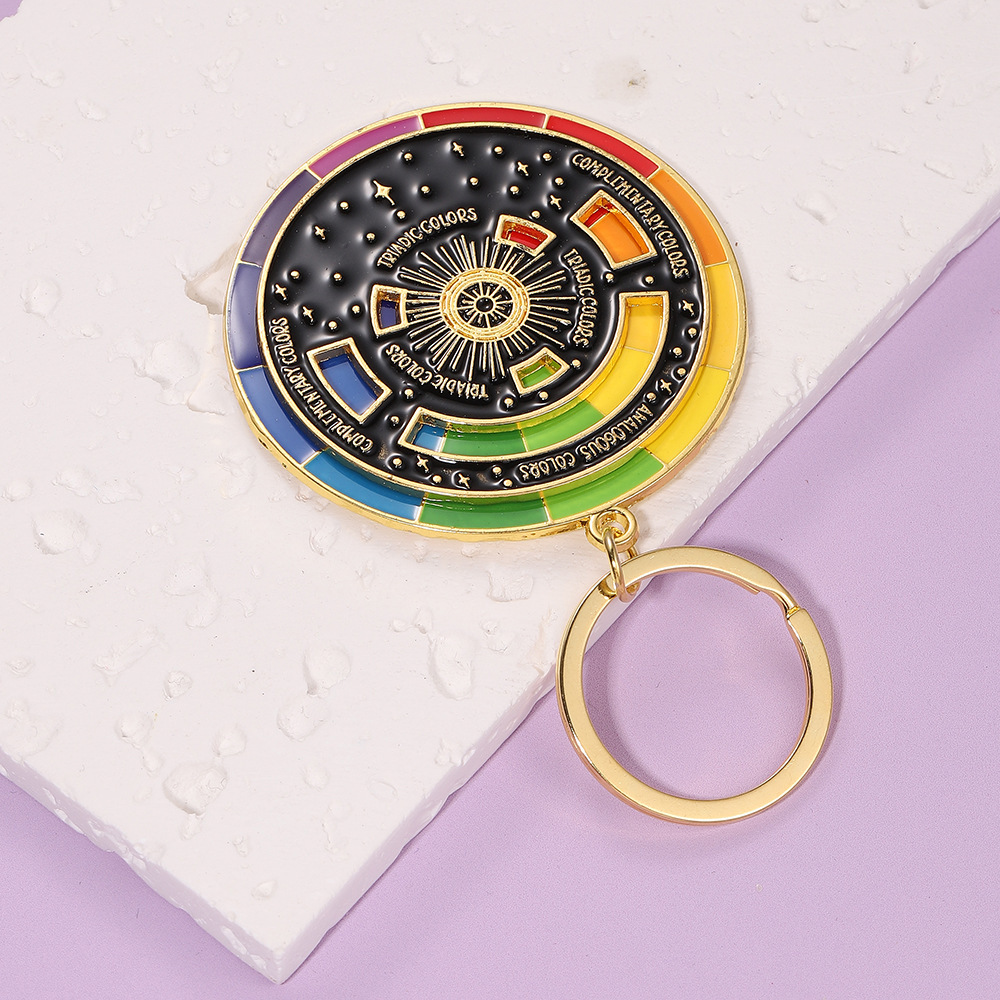 Rotatable Turntable Painter's Palette Pendant Necklace Artist Gift Aesthetic Artwork Fashion Necklace