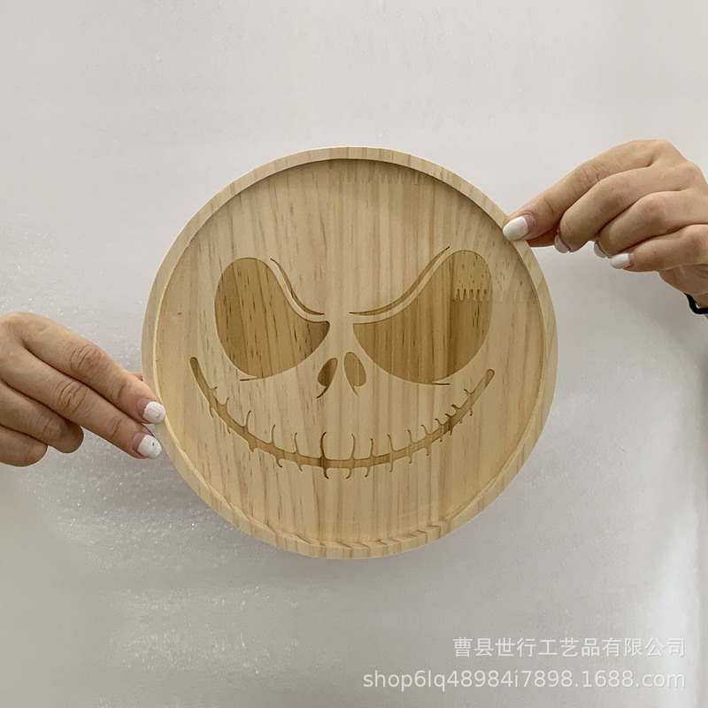 無垢材カボチャトレイハロウィンクリエイティブ形状デリボードフルーツスナックトレイホームパーティーチーズケーキトレイ|undefined