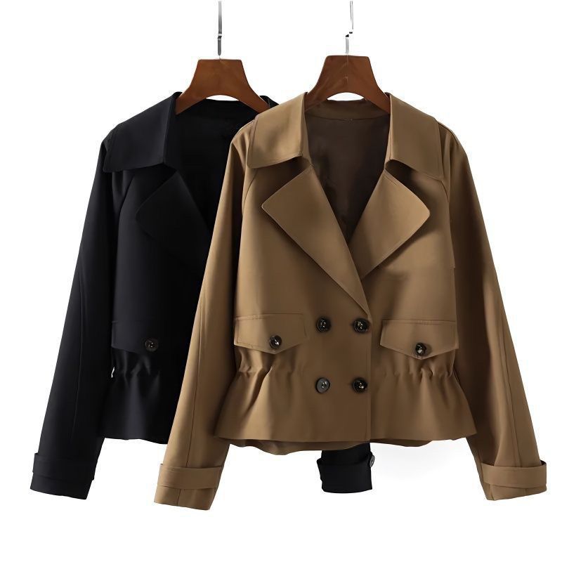 Short Jacket Women's Spring and Autumn Fashion Trendy Women's Workwear Top High-End Women's Trench Coat