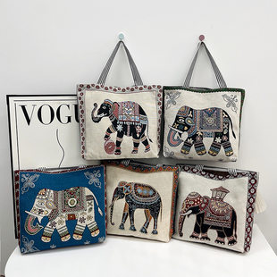 (Cross-border trading), handheld capacious one-shoulder bag, Thailand, with embroidery