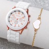 Advanced quartz watches, classic watch strap, set, Korean style, high-quality style, simple and elegant design