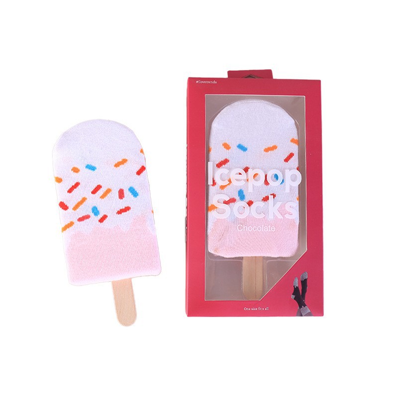 [4 pares de caja de regalo] calcetines de pizza creativos de algodón absorbente de sudor tendencia de personalidad de regalos extraños calcetines