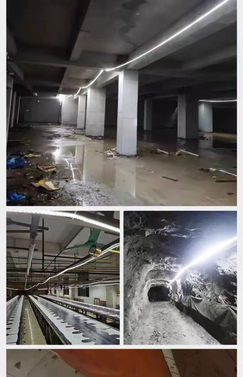 Mühendislik Özel 36V Düşük Gerilim LED Şerit Açık Alan Su Geçirmez Tünel Bodrum Kat İnşaat Aydınlatma Beyaz Işık Aydınlatma Lambası