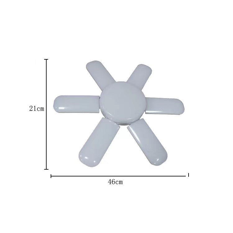 Venta al por mayor luz de hoja plegable Led de alta eficiencia luminosa de tres hojas de cuatro hojas de deformación opuesta iluminación de luz de garaje