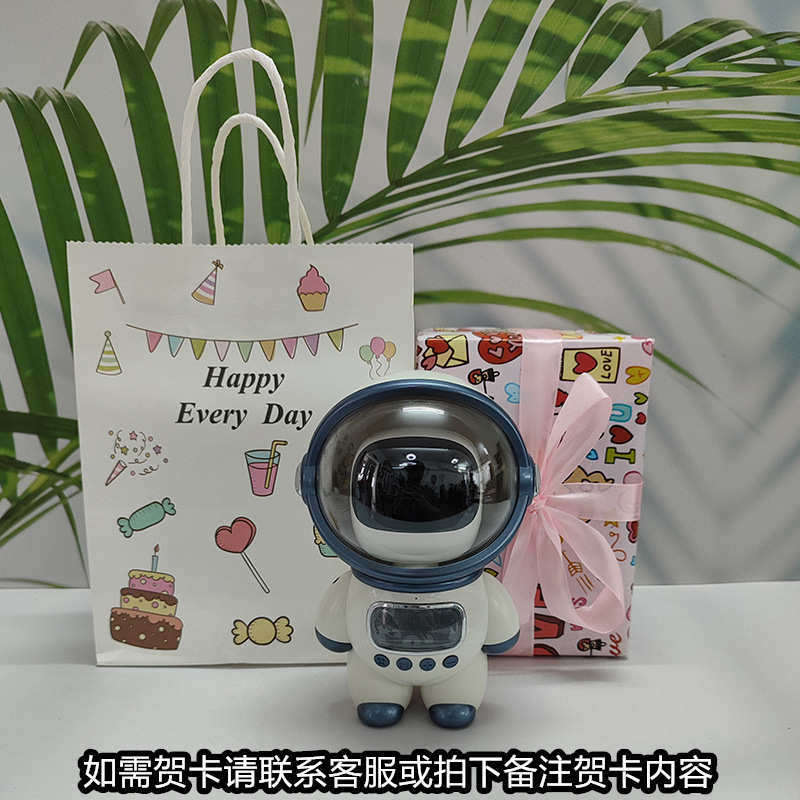 大型モデル宇宙飛行士スマート Bluetooth オーディオクリエイティブ目覚まし時計ラジオ TF カード FM 時計 AI 音声インターホン|undefined