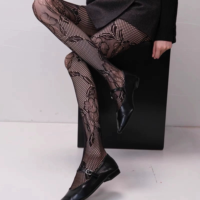 Summer Retro Tights (Women) — Lace Fishnet, One Size, Multiple Patterns