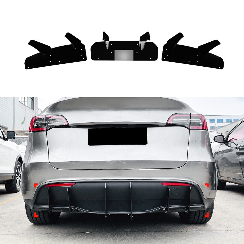 Suitable for Tesla Model Y 2019+ Rear Lip Spoiler Rear Blade Wind Knife Car Sticker Modification