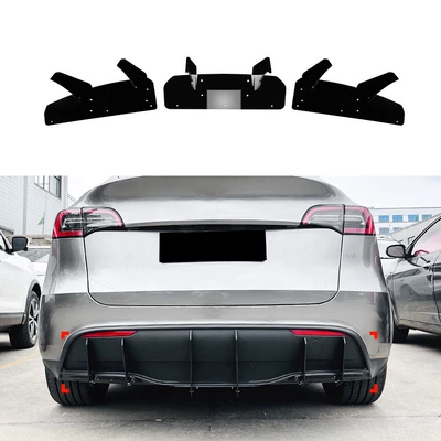 Suitable for Tesla Model Y 2019+ Rear Lip Spoiler Rear Blade Wind Knife Car Sticker Modification (Spoiler)
