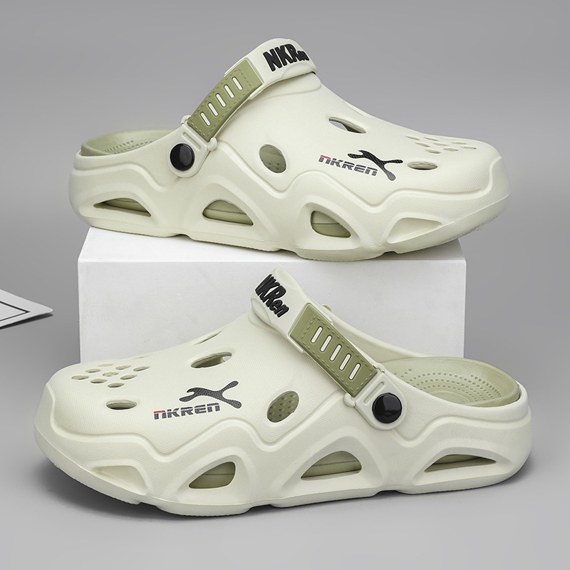 Baotou Slippers New Summer Cross-border Men's Cave Shoes Shoes Trendy Shoes for Home and Outfit Thick-soled Beach Sandals