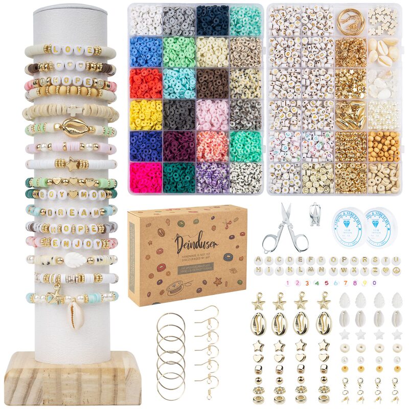 7300 Soft Pottery Bracelet Kit DIY Friendship Bracelet Alphabet Beads Girls' Beaded suit Cross-border DIY Set Box 7300 Soft Pottery Bracelet Kit DIY Friendship Bracelet Alphabet Beads Girls' Beaded suit Cross-border DIY Set Box