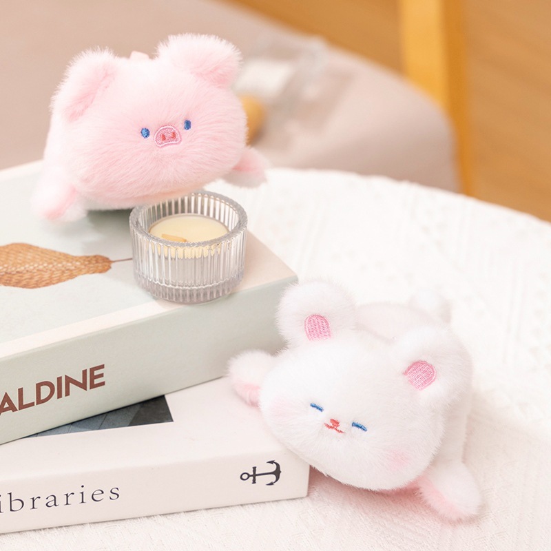 Nuevos productos transfronterizos lindos panda voltear colgantes de animales bolsas de muñecas de dibujos animados bolsas de llaveros juguetes de peluche colgantes lotes image 8