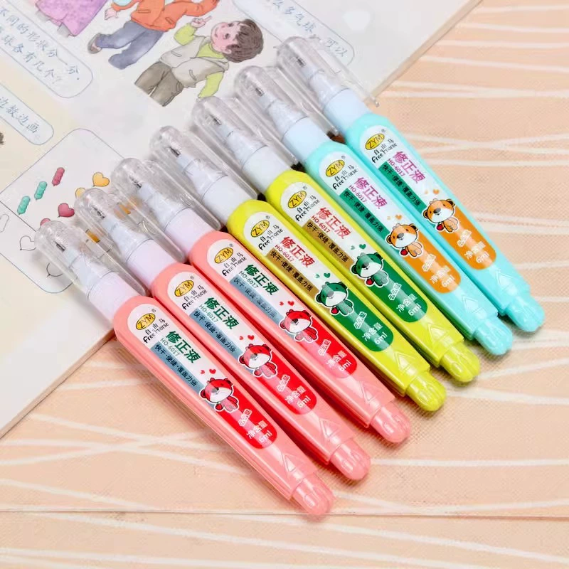 Cartoon children's stationery modification solution modified solution fast dry white office pen shape student modification solution 6ml