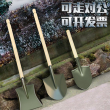 特价款锰钢加厚大铁锹农用小军锹一体锻造锹头抢险救灾户外钢锹