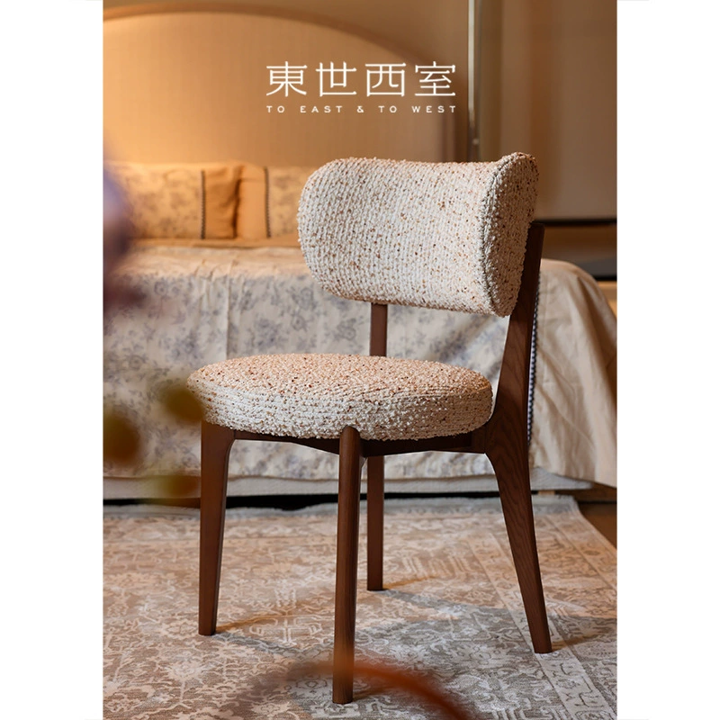 Стул Dongshi Xishu Lily, французский ретро-кресло в кремовом стиле, высококачественный обеденный стул без подлокотников, одиночный стул для гостиной