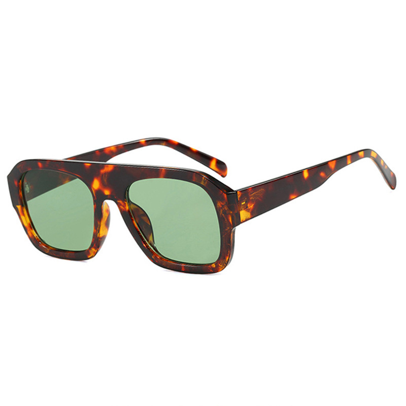 2024 Gafas de sol de montura de piloto de una sola viga simples de alta gama transfronterizas