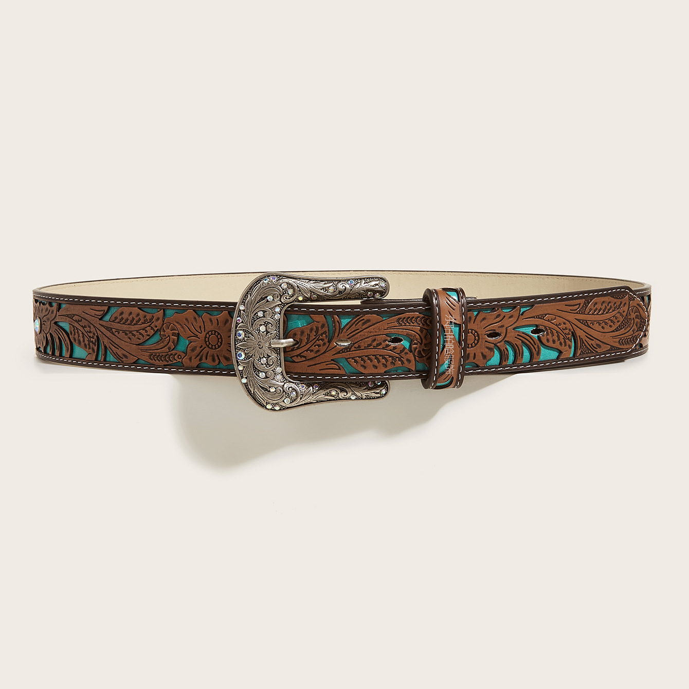 160g Weight Belt Classification 1 Piece Quantity Cowboy Style Color Block Pu Leather Alloy Patent Leather Plating Men's Leather Belts