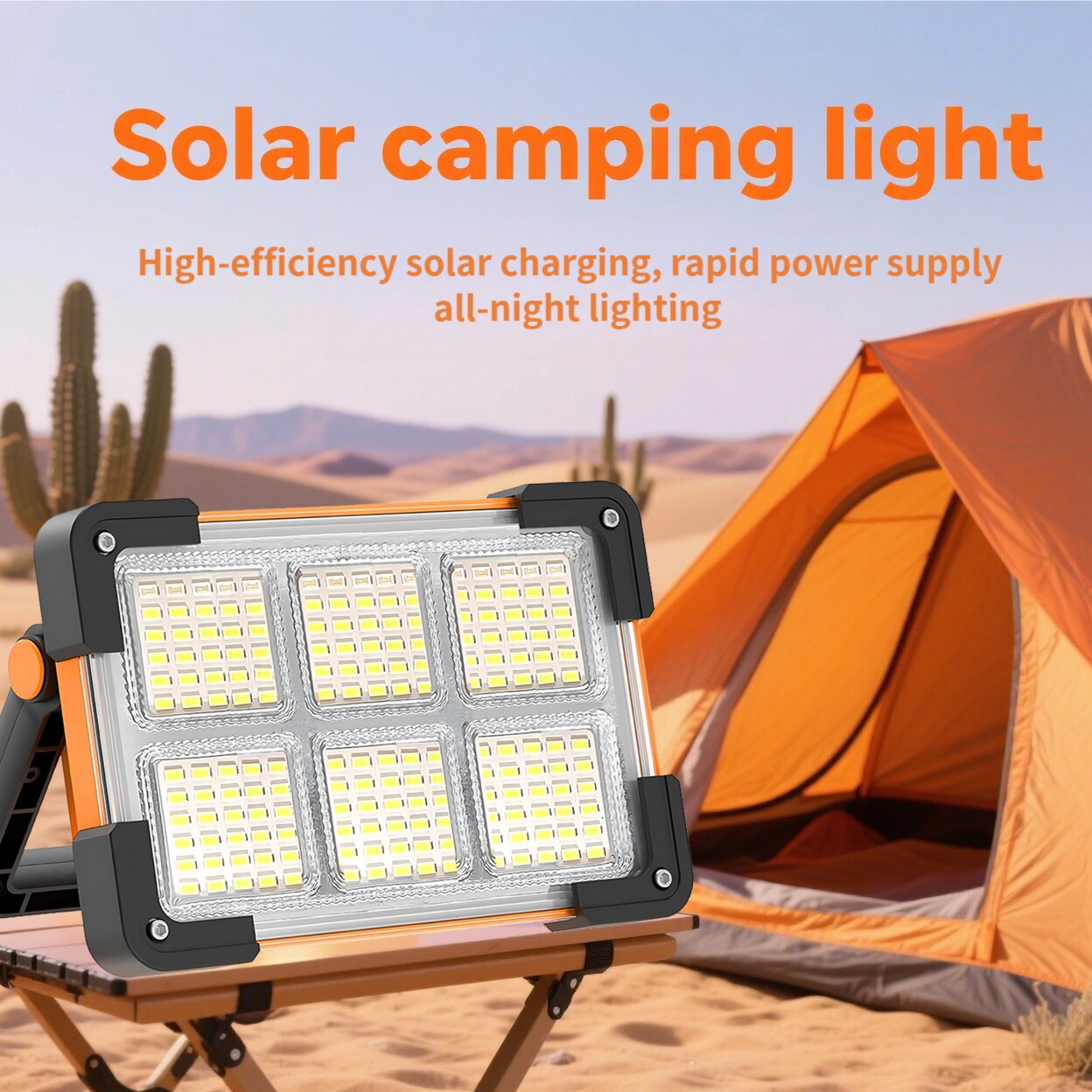 Cross-Border Solar Portable Lamp, Long Battery Life, Portable, Multi-Function Charging, Emergency Stall Lamp, Camping Lamp, Outdoor Lighting