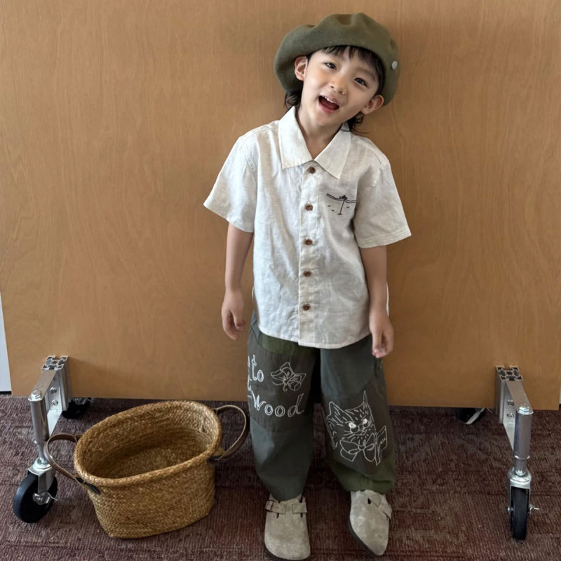 夏服の年中クリアランス、子供、男の子、女の子向けの新しい高コスパのベビーパンツ（返品不可・交換不可・レビューなし）|undefined
