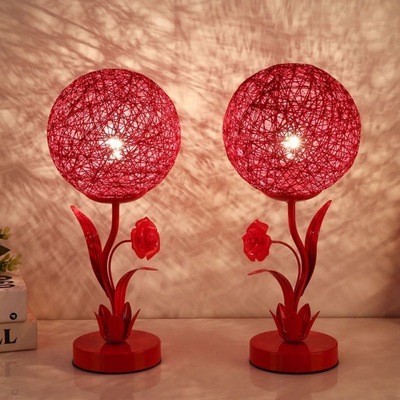decorate Table lamp marry Warm romantic Wedding Changming bedroom Bedside Marriage room Jubilation originality gift gules a pair