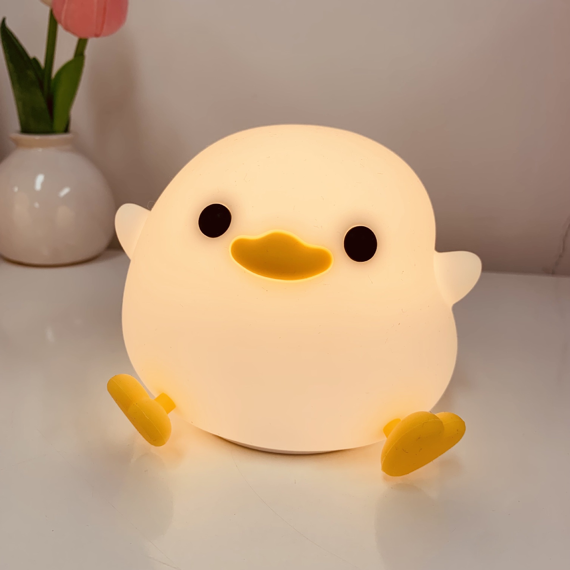 Conductor creativo de luz nocturna ambiente de sueño luz suave lámpara de mesa de tostada dormitorio iluminación de cabezal de cama temporización con lámpara de sueño