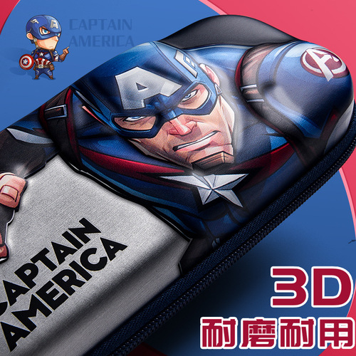 Disney Cartoon Pencil Bag High-Looking Large Capacity Student Double-layer Stationery Bag Spider-Man Boys Children's Stationery Box