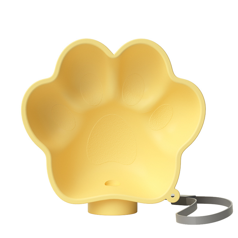 En primavera y verano, las huellas de las patas de perro salen, la cabeza de la taza de agua se puede colgar, la cabeza de la botella de agua, la cabeza de la mascota, el cuenco de alimentación al aire libre, los suministros portátiles