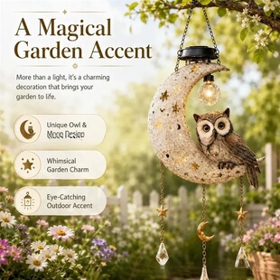 �羳�¿�Solar Owl Moon Garden Light̫���؈�^���������@��