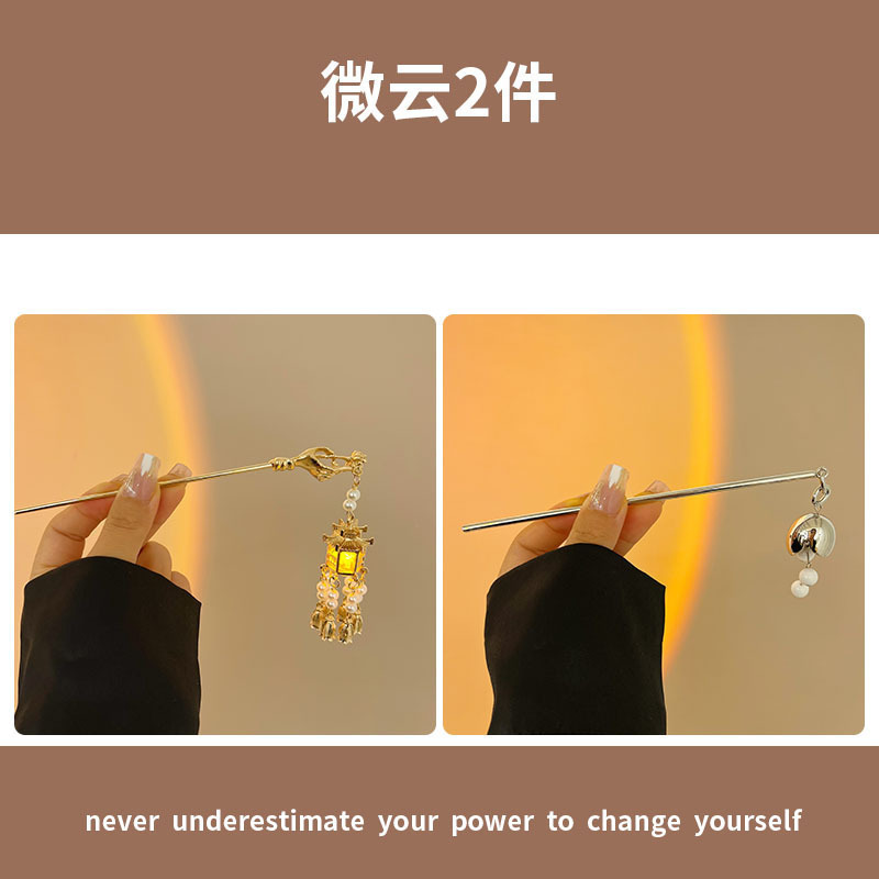 かんざしが光って屋台を並べています。|undefined
