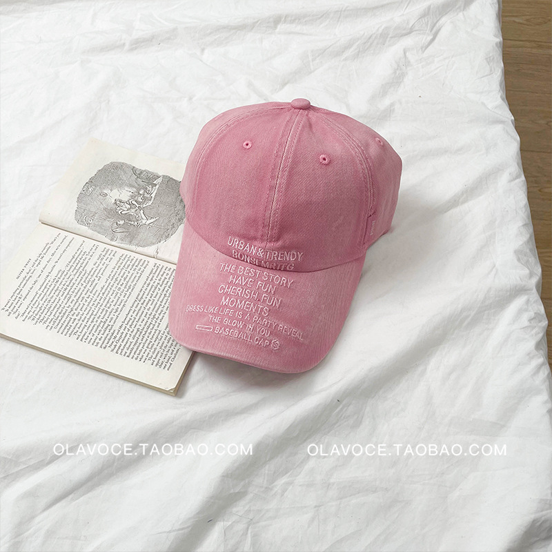 2025 nuevo gorro retro americano sombrero de boca de pato sombrero de protección solar sombrero de béisbol lavado con agua para hombres bordados sombrero de tapa blanda para niños