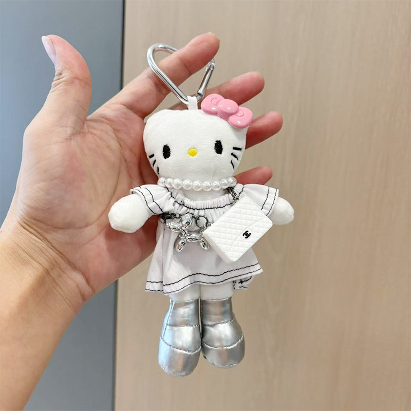 亚马逊长腿kitty毛绒玩偶挂件KT娃娃公仔挂饰情侣背包钥匙扣配饰|undefined