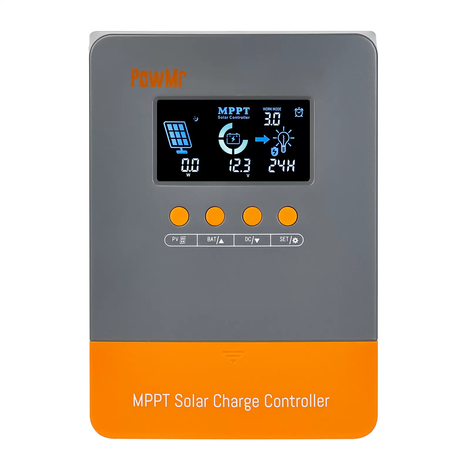 PowMr MPPT太阳能控制器60A12V/24V/36V/48V自适应电压跨境厂家