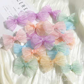 纱花辅料碎花发饰头饰小公主蝴蝶结服饰配件立体假花手工diy材料