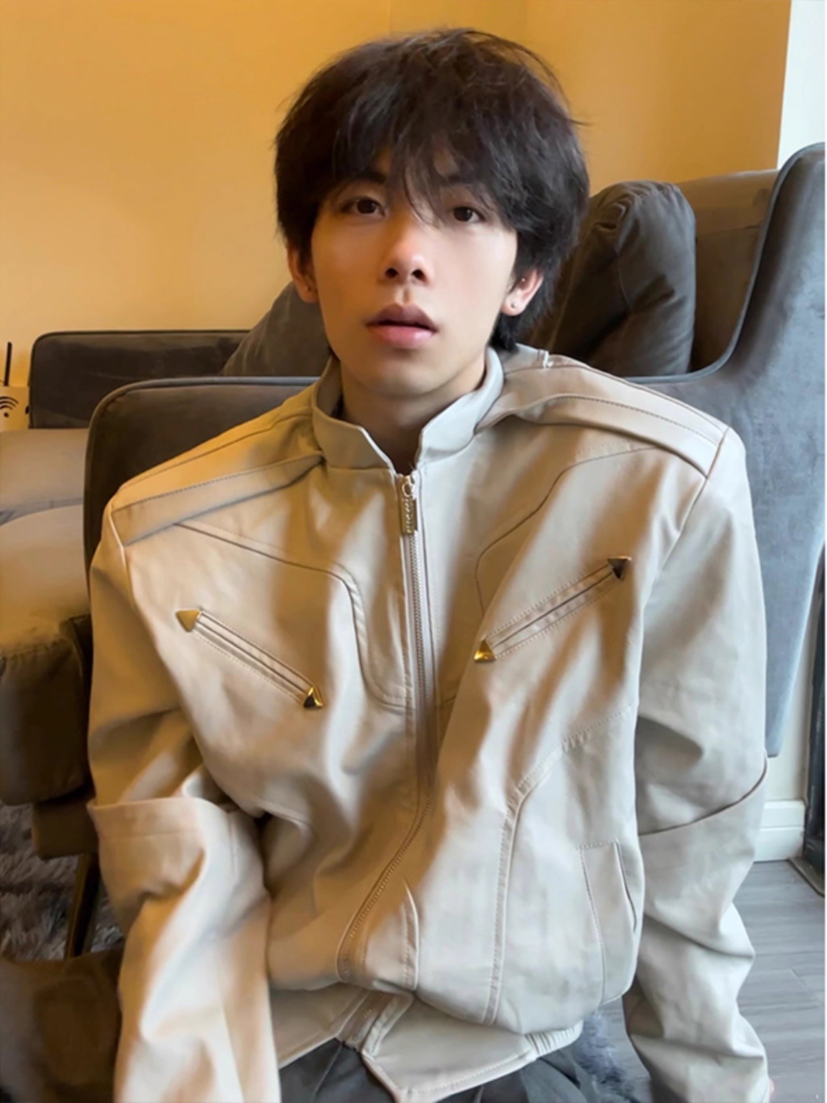 Cleanfitショートコート男性高級感ごろつきハンサムで美しいレトロなパイロット機関車ジャケット春秋