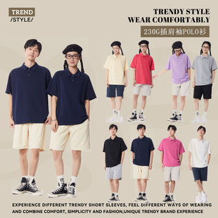 Spring and Summer New Style 230g Air Cotton Paul Short-Sleeved Polo Shirt Lapel Pure Color T-Shirt Women's Casual Basic Model Wholesale