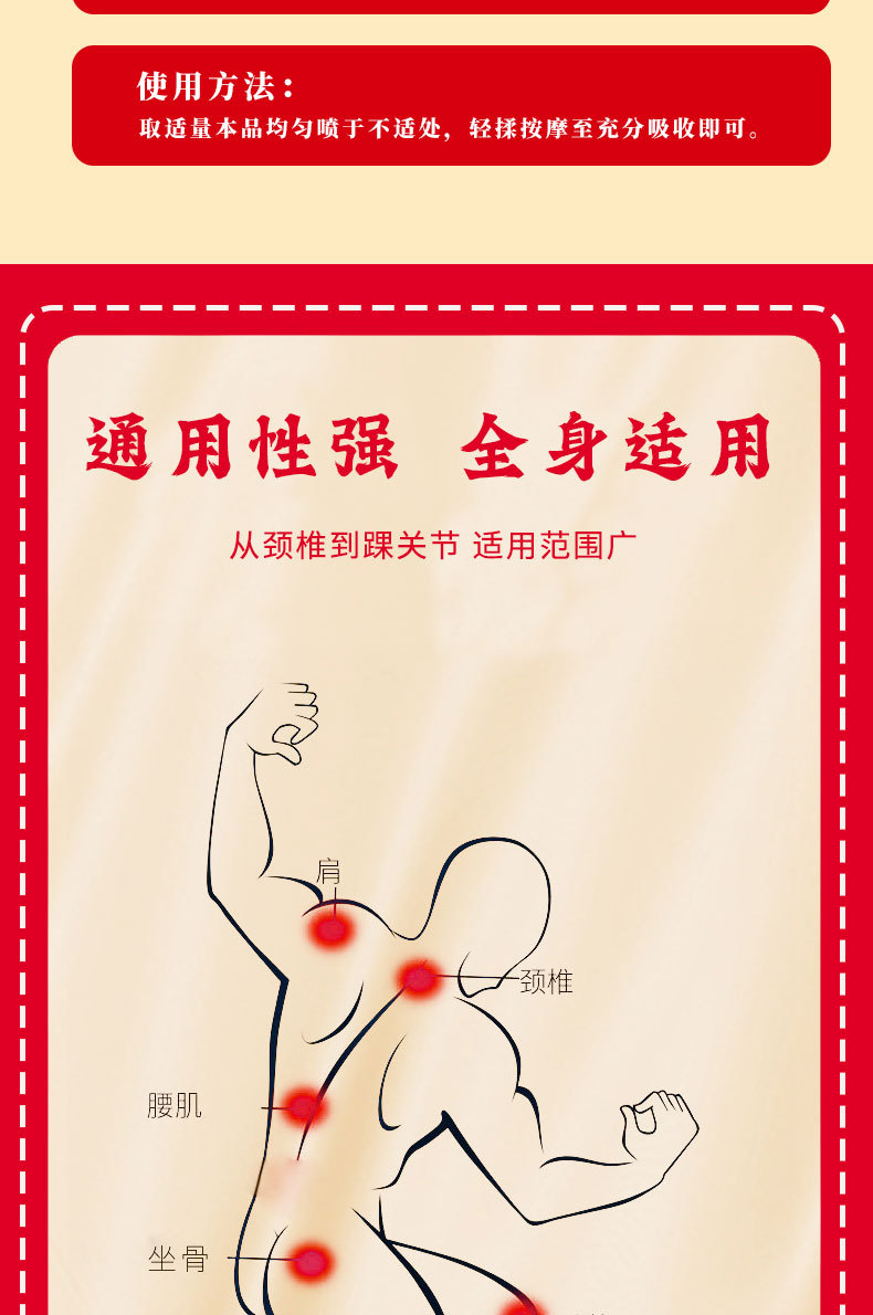 Miao Fang Tou Gu Ye Cooling Spray 60ml External Herbal Body Spray for Neck Shoulder Waist and Legs preparation
