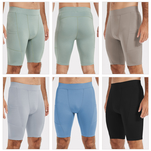 Silkgrid Sport Yoga Five Pocket Men's Summer Fitness Quick-Dry Tight Running Basketball Training Shorts