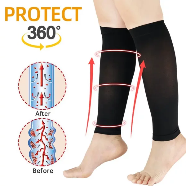 Large 3-7XL medium barrel high barrel gradient secondary pressure socks sports calf cover swelling care flight elastic socks