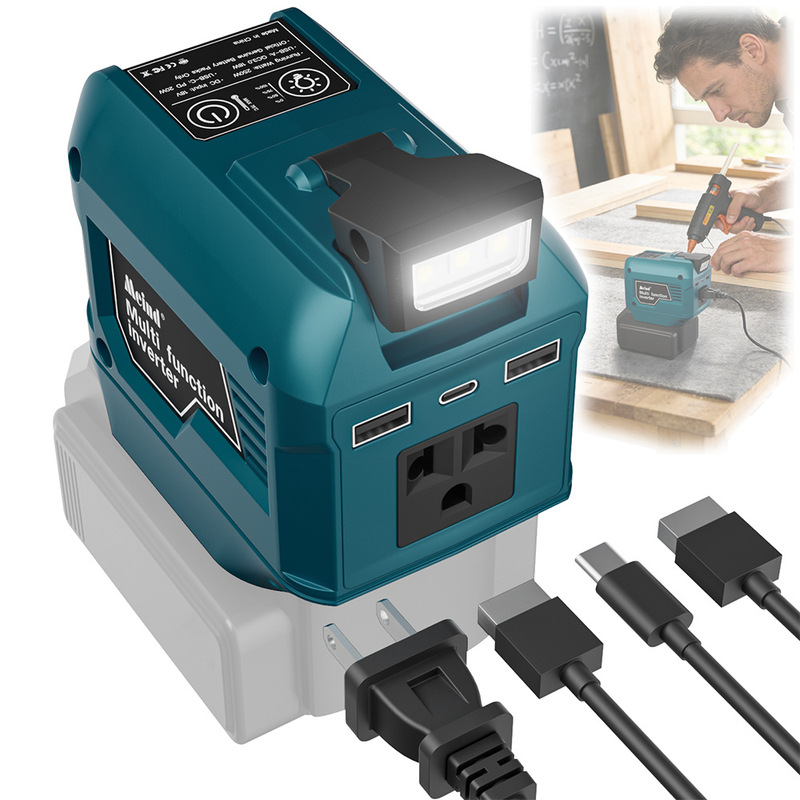 250W Lithium Battery Inverter Suitable for Makita 18V20V to 110V220V Universal Fast Charging Pd20W