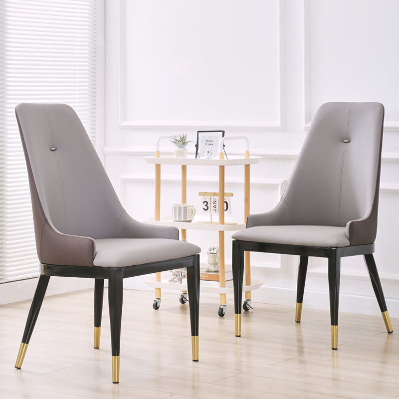 Silla de comedor moderna simple silla de lujo ligera italiana silla de negociación respaldo taburete hotel comedor casero silla de reunión silla de ocio