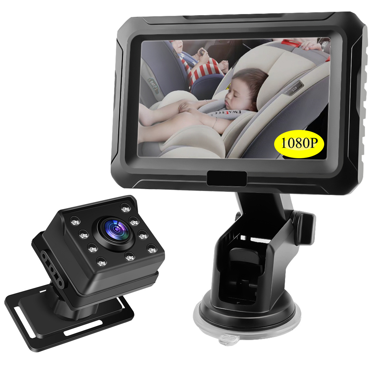 Amazon New Private Model 4.3 Inch Car Baby Monitor HD Night Full Color HD1080P Camera