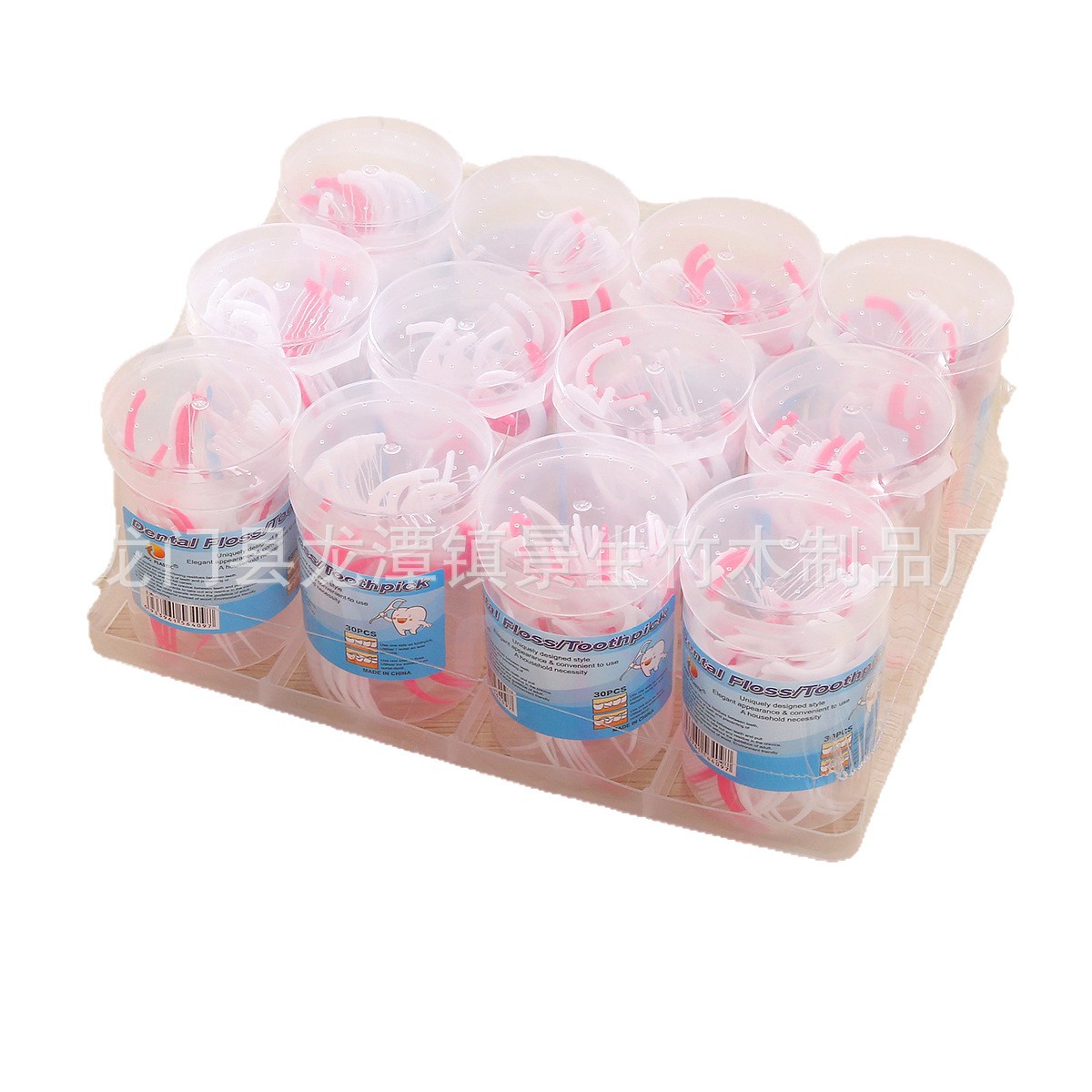 Palillos de Hilo Dental Desechables 30 Piezas de Plástico Portátil